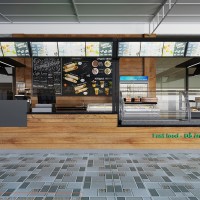 Thiết kế quầy bán đồ ăn nhanh của nhà hàng Mr Khải - Vĩnh Phúc